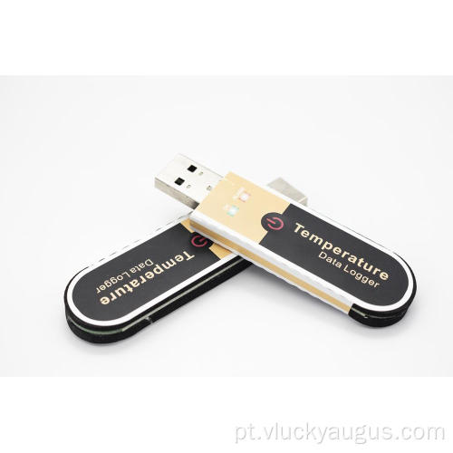 Impermeável USB 2.0 PDF Data de temperatura descartável Logger